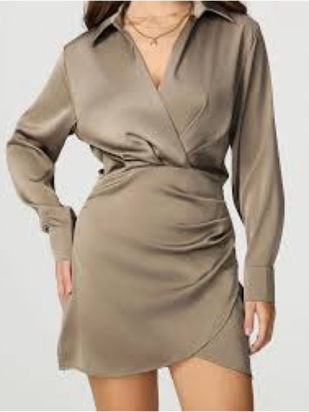 Zara Green Satin Wrap Blouse. Excellent Condition